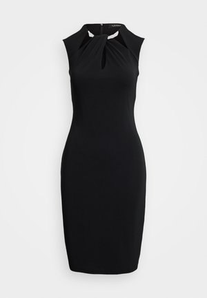 Lauren Ralph Lauren CORENTYNE CUTOUT JERSEY COCKTAIL DRESS - Jerseyjurk - black