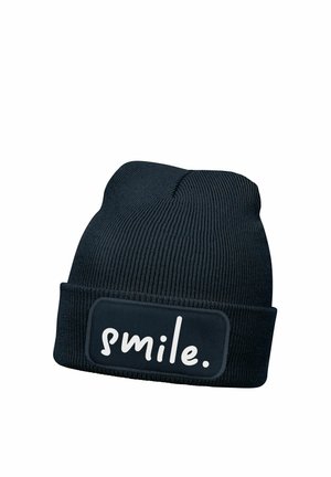 PATCH SMILE AUFDRUCK SPRUCH - Beanie - navy
