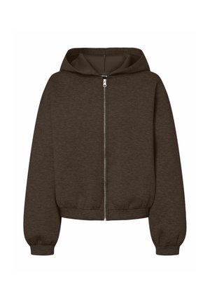Pieces, HOODIE PCBUCUBA REISSVERSCHLUSS SCUBA - Sweat zippé - hot fudge