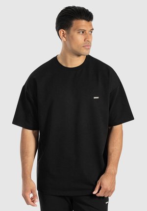 Smilodox THIAGO OVERSIZE BASIC - Basic T-shirt - schwarz