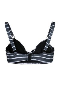 Zizzi PRINTED WITH UNDERWIRE - Bikinio viršutinė dalis - black white stripe