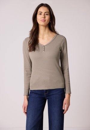 Street One GESTREIFTES - T-shirt à manches longues - braun