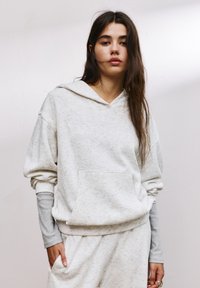 PULL&BEAR Kapucnis pulóver - light grey
