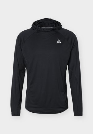 Μαύρο αθλητικό φούτερ με μακριά μανίκια και λογότυπο ACG στο αριστερό στήθος, σχεδιασμένο για υπαίθρια ή ενεργή χρήση.