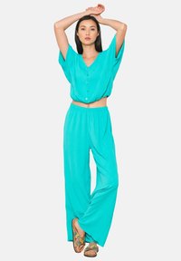 LolaLiza LOOSE WITH PLEATS - Nohavice - blue lagoon