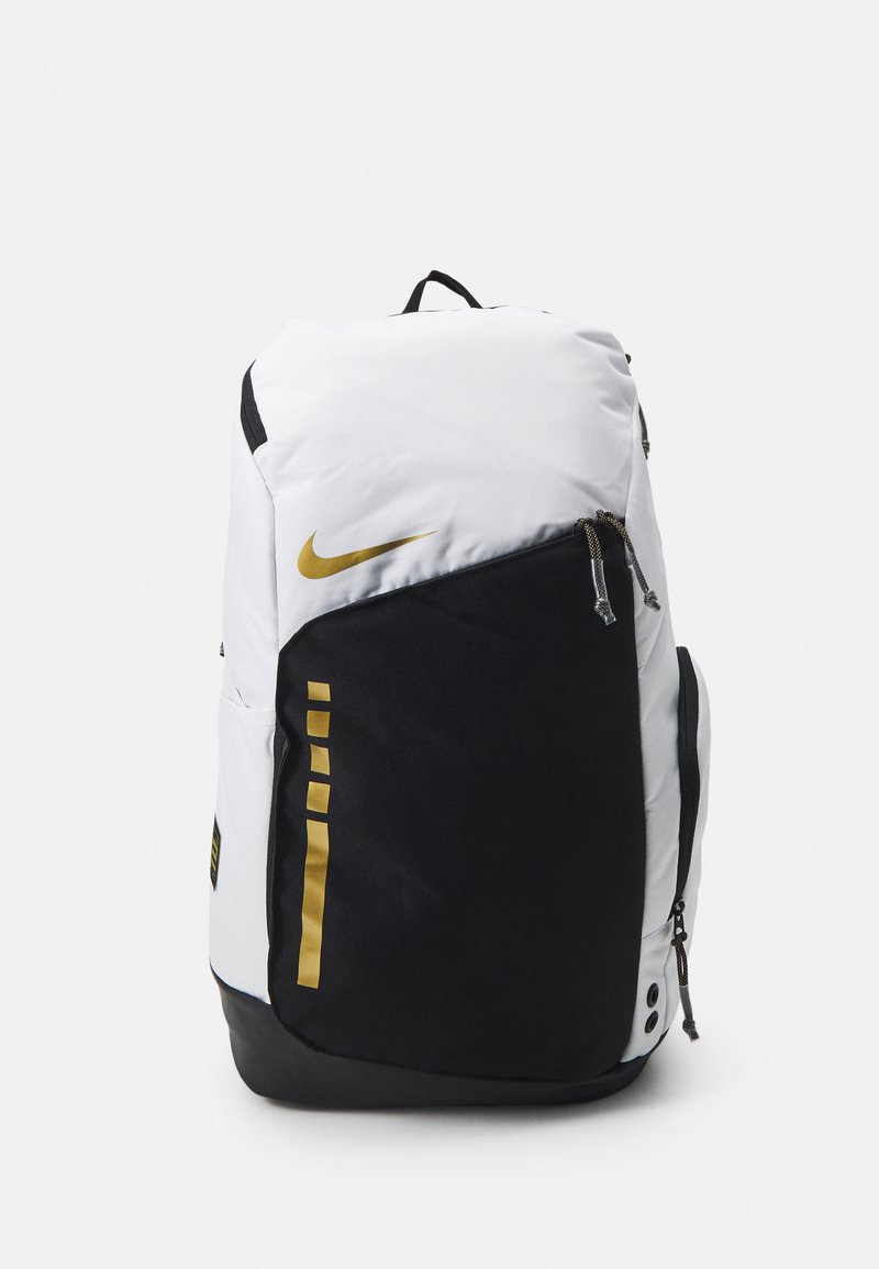 Nike Performance - HOOPS ELITE BACKPACK UNISEX - Pārgājienu mugursoma - white/black/metallic gold, Palielināt