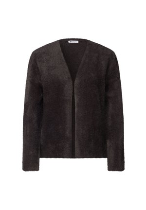 Street One, OPEN-WEAVE YARN CARDIGAN - Gilet - black coffee