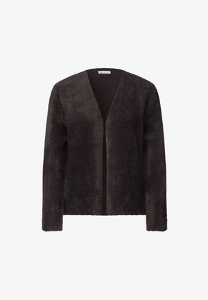 Street One, OPEN-WEAVE YARN CARDIGAN - Gilet - black coffee