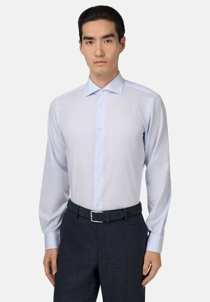 REGULAR FIT CHECKED - Camicia elegante - light blue