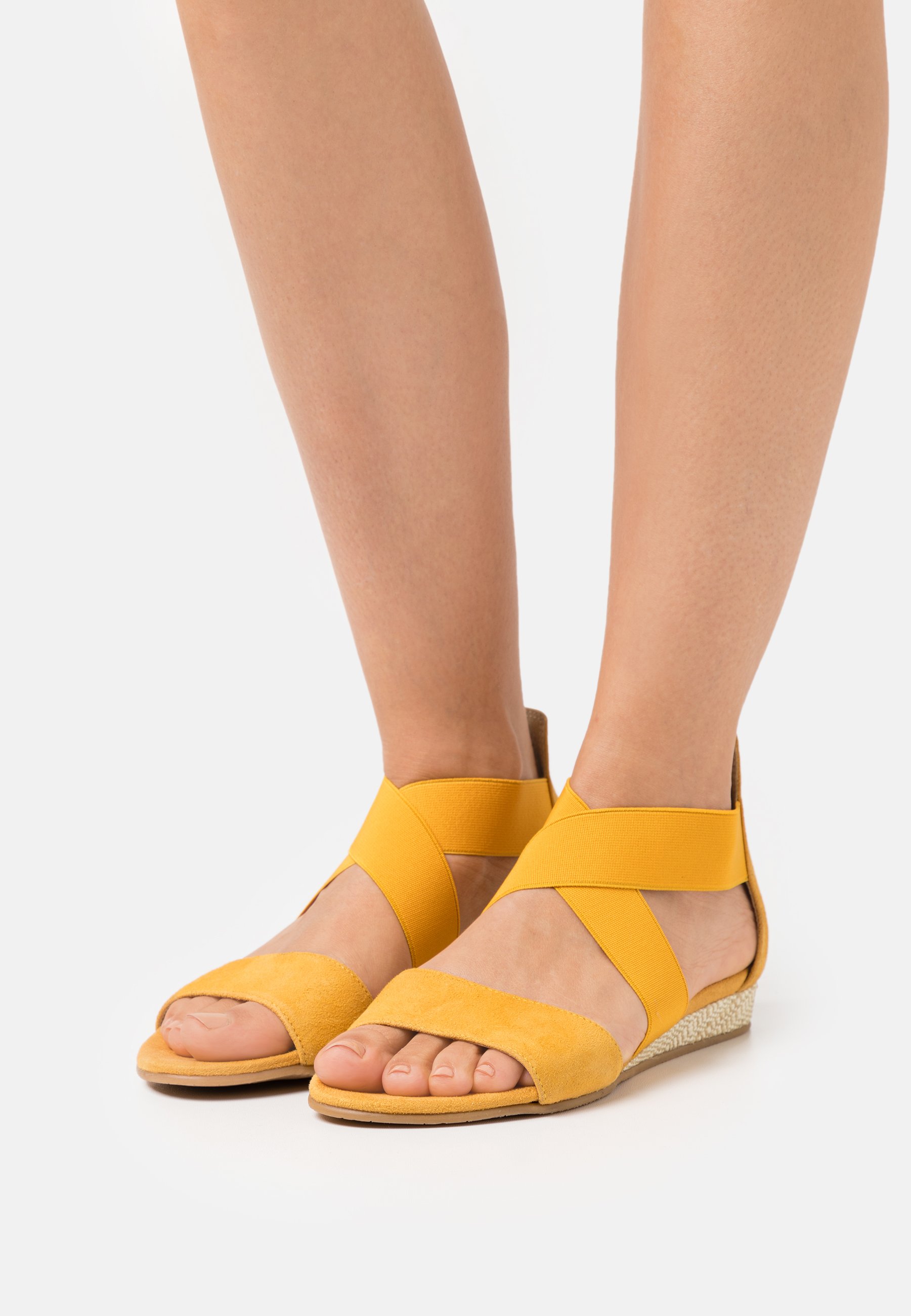 Tamaris Sandalen met sleehak - sun/Geel - Zalando.nl