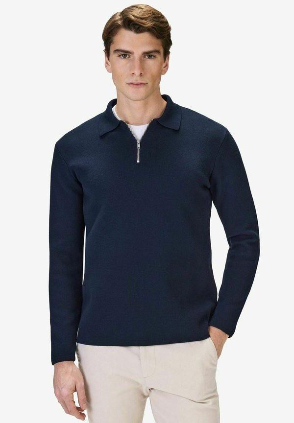 ILARIO HALF-ZIP POLO - Strickpullover