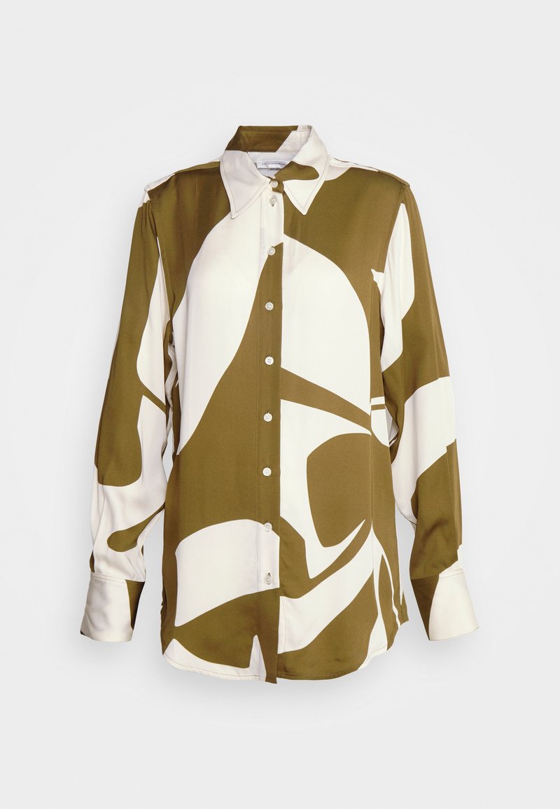 Victoria Beckham Overhemdblouse kaki Victoria Beckham Overhemdblouse kaki