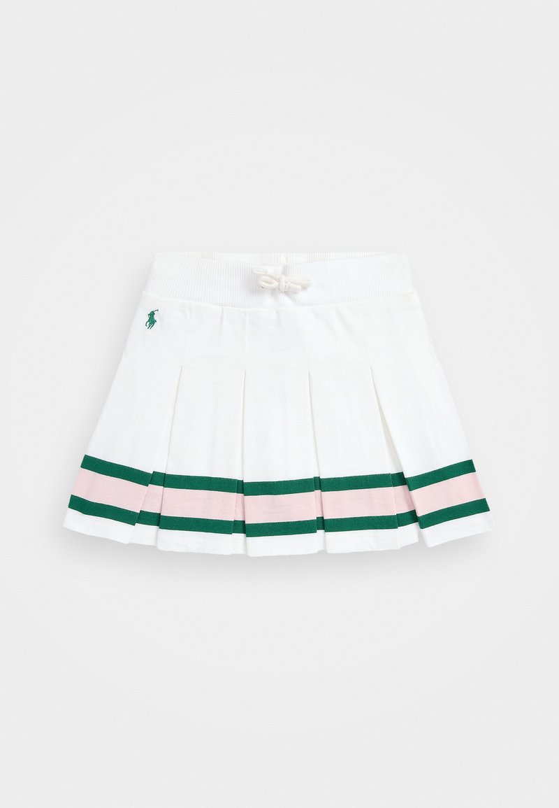 WDIRARA Toddler Girl's 2-Piece Outfit Set - Striped V-Neck Jersey Top & Pleated Skirt (Sizes 4Y-7Y)