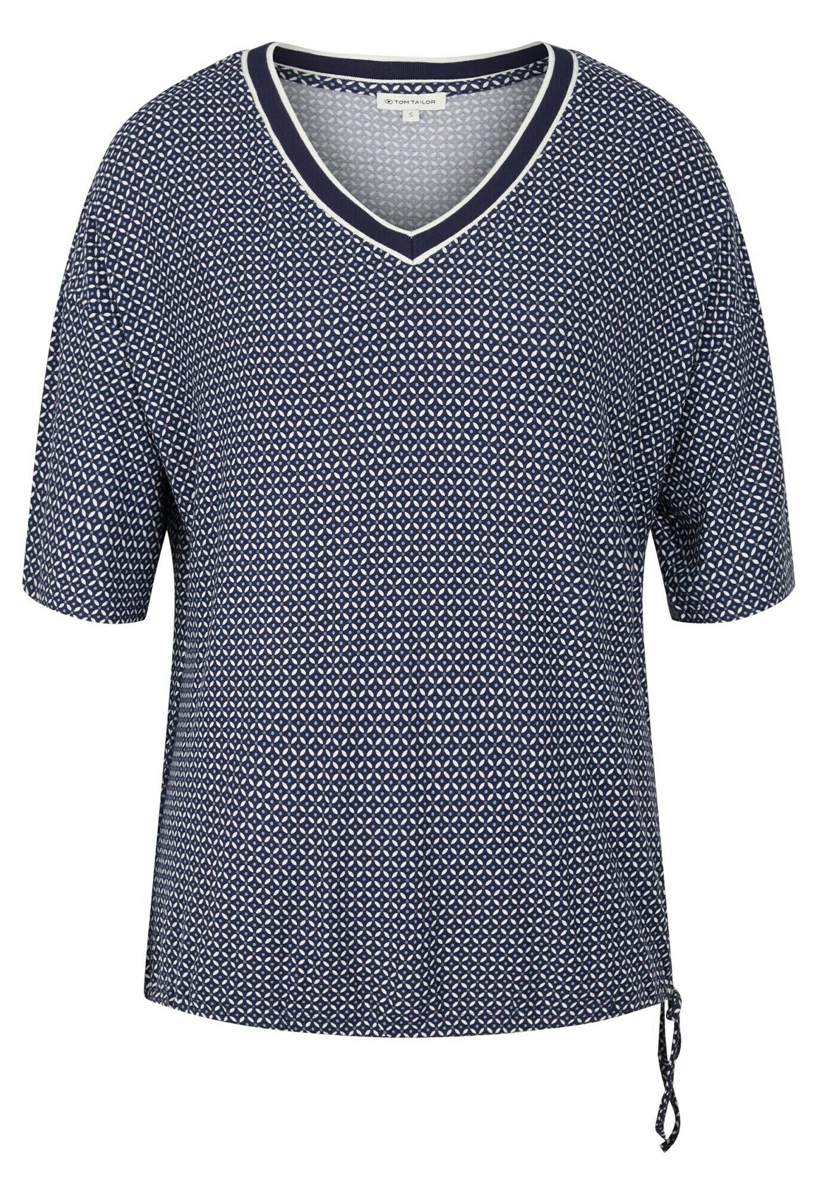 TOM TAILOR Herren T-Shirt Mit Brusttasche – Fein Gemustertes Regular Fit Shirt Aus Baumwolljersey