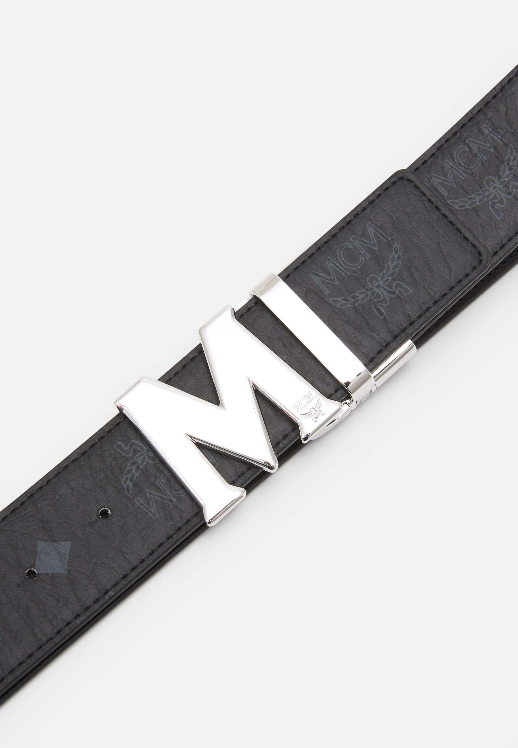 silver mcm belt