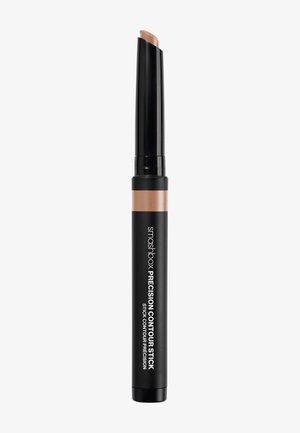 Smashbox Precision Contour Stick, cylindryczny czarny design z mechanizmem obrotowym, wyposażony w gładki, brązowy kojący rysik.