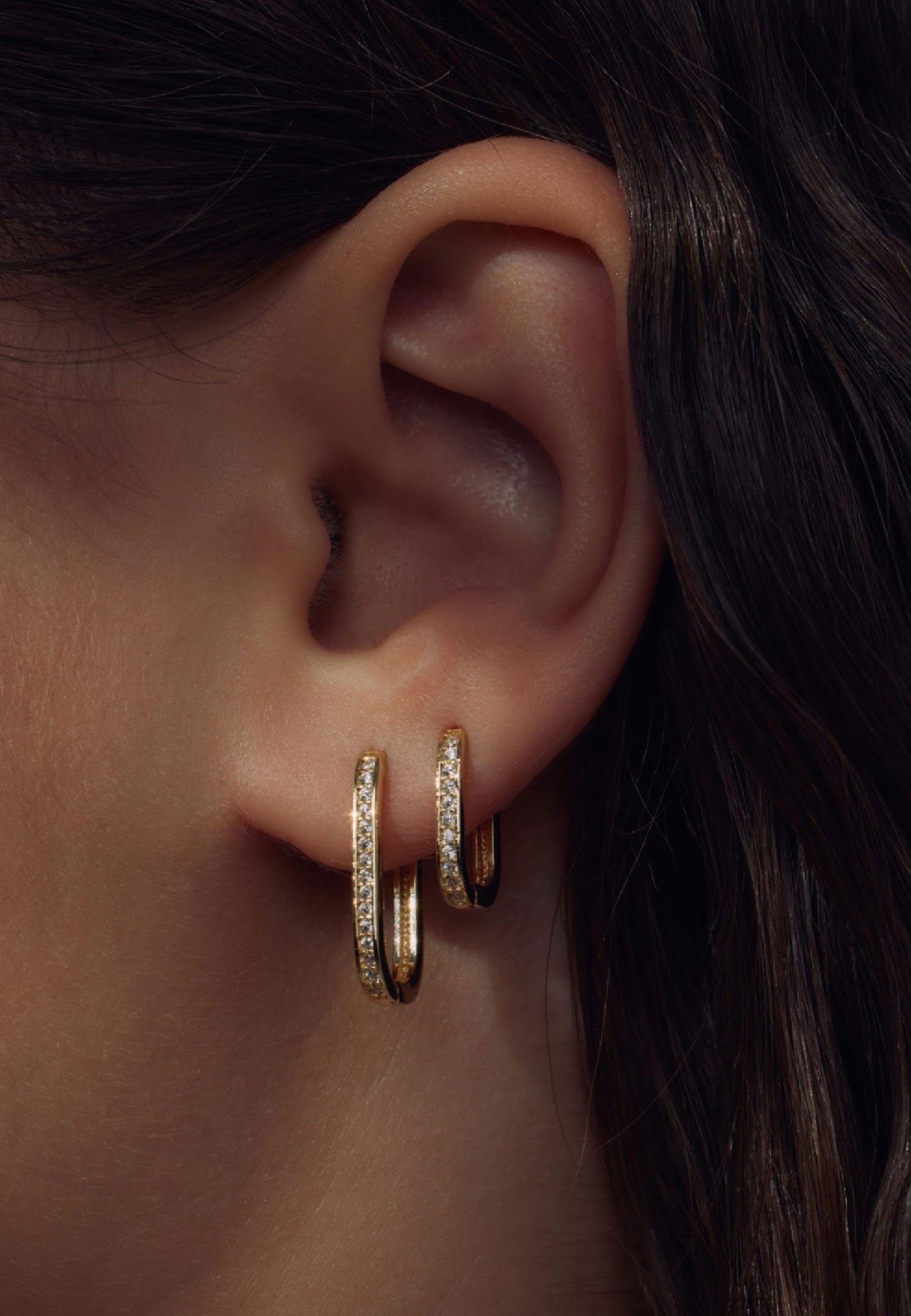 Goldmaid Orecchini Grandi Creoli Argento Sterling 925 Diamanti 60 - Foto 14