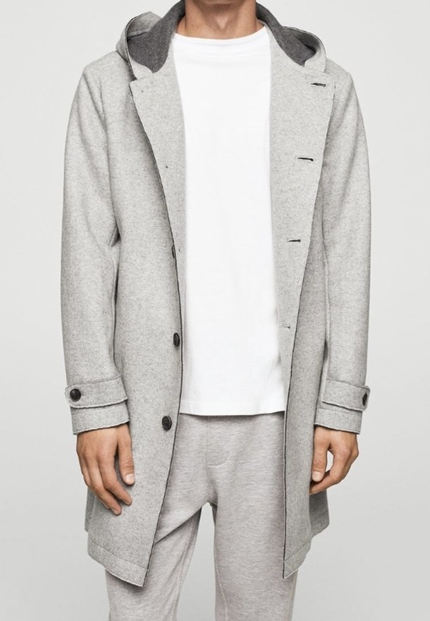 Mango Klassisk frakke - mottled grey