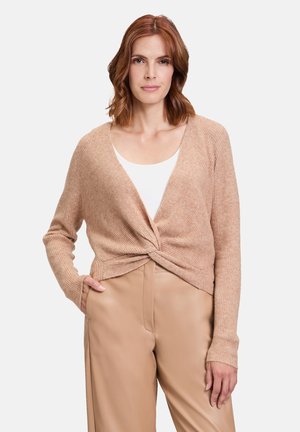 MIT V-AUSSCHNITT - Strickpullover - camel melange