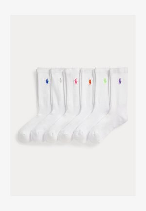 Polo Ralph Lauren EMBROIDERED PONY CREW SOCK 6 PACK - Sokker - white