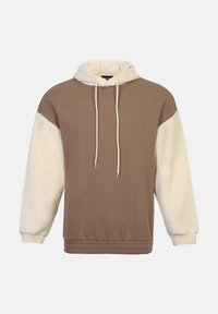 BORG HOOD AND SLEEVES UNISEX - Kapucnis pulóver - brown/beige