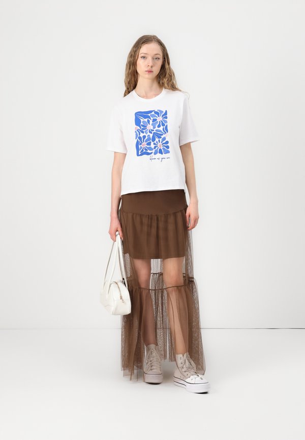 ONLTULLA LONG SKIRT BOX - Maxi skirt - rain drum3