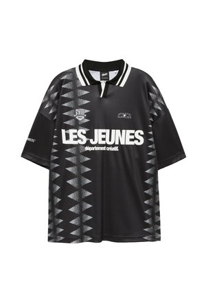 PULL&BEAR, LES JEUNES FOOTBALL - T-SHIRT - Polo - black