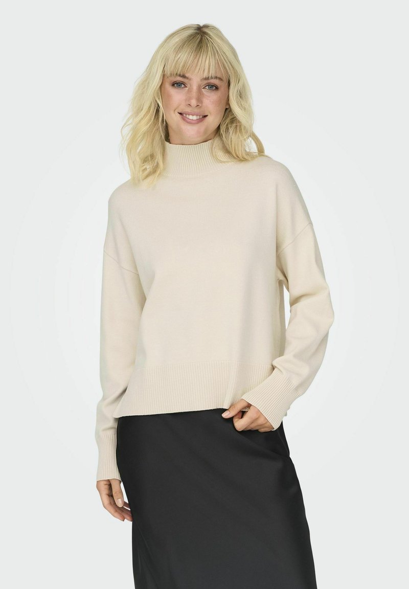 ONLY - ONLBARI HIGHNECK - Jumper - whitecap gray, Enlarge