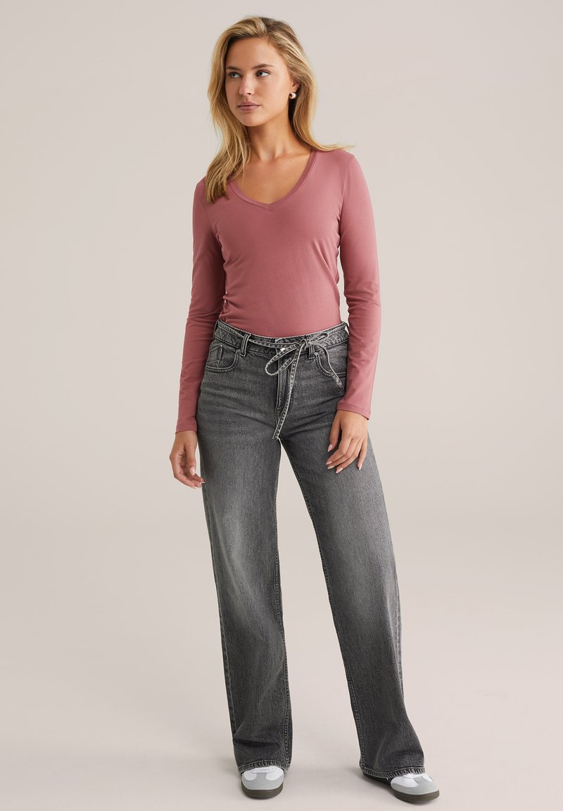 Pull Manches Longues Rose Poudrée Femme | Cache Cache