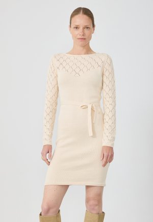 Strikket kjole - off-white