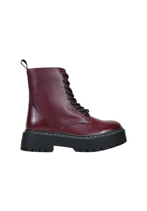 MILITARES - Botines con cordones - burdeos