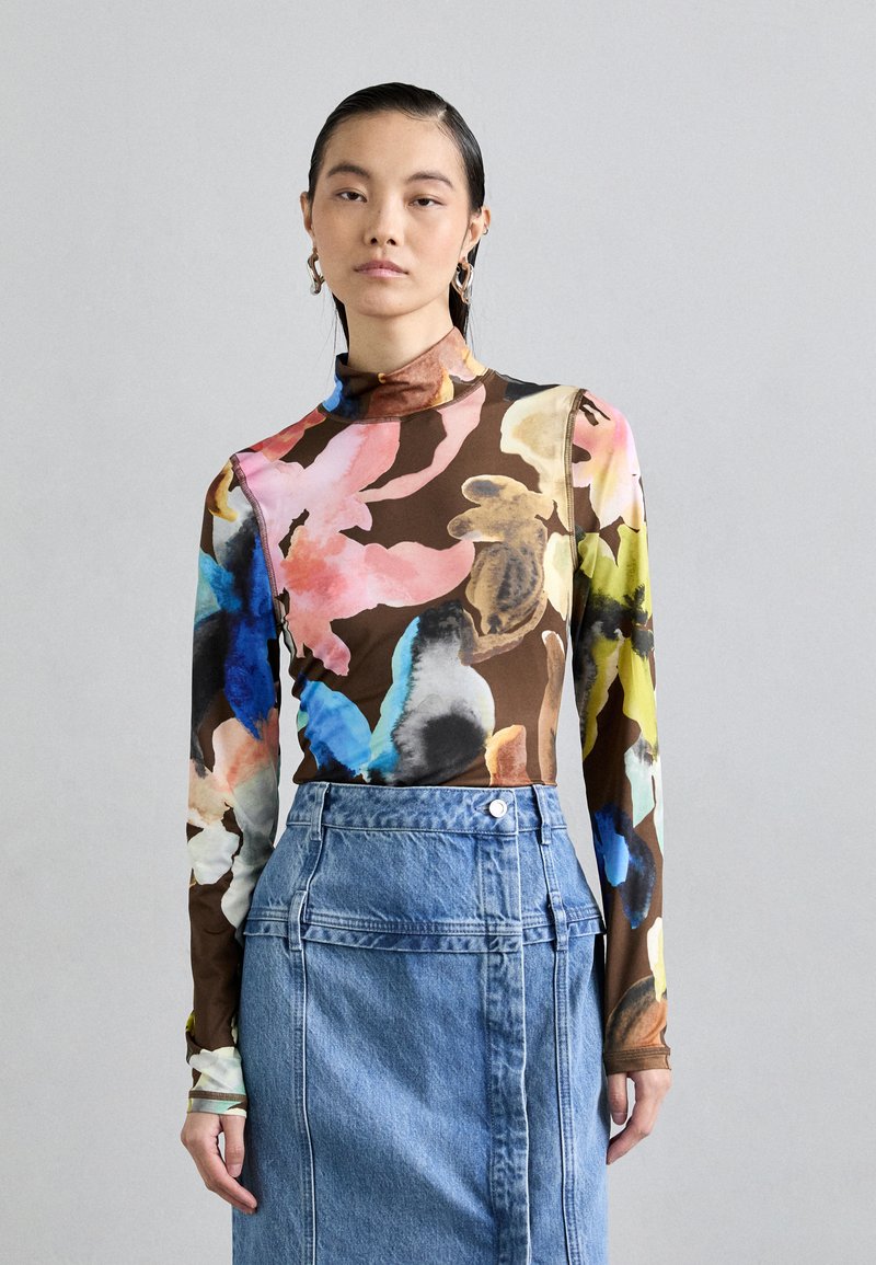 Stine Goya HIGH NECK COLLARED - Majica z dolgimi rokavi - mehrfarbig