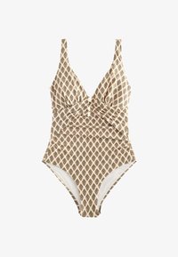 Non sélectionné, khaki green cream foil woodblock