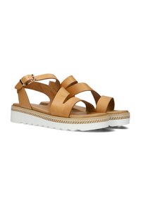 Inuovo Sandalen met sleehak - bruin