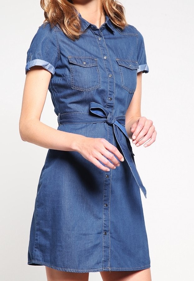 dorothy perkins denim dresses Women's Seam Front Mini Denim Dress, Dark Wash
