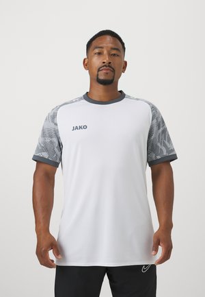 ICONIC - T-shirt print - weiß/soft grey/anthra light
