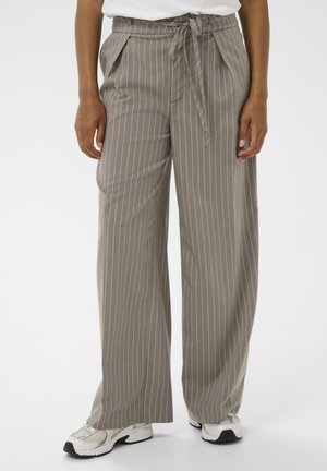 WIDE - Bukser - beige pinstripe