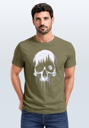 Neverless, Print T-shirt - army