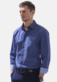 H.I.S - LANGARM - Camicia - navy gemustert Immagine in miniatura 1