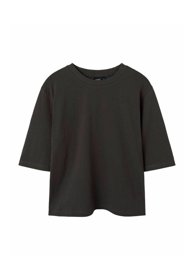 LMTD T-shirt basic gemêleerd zwart