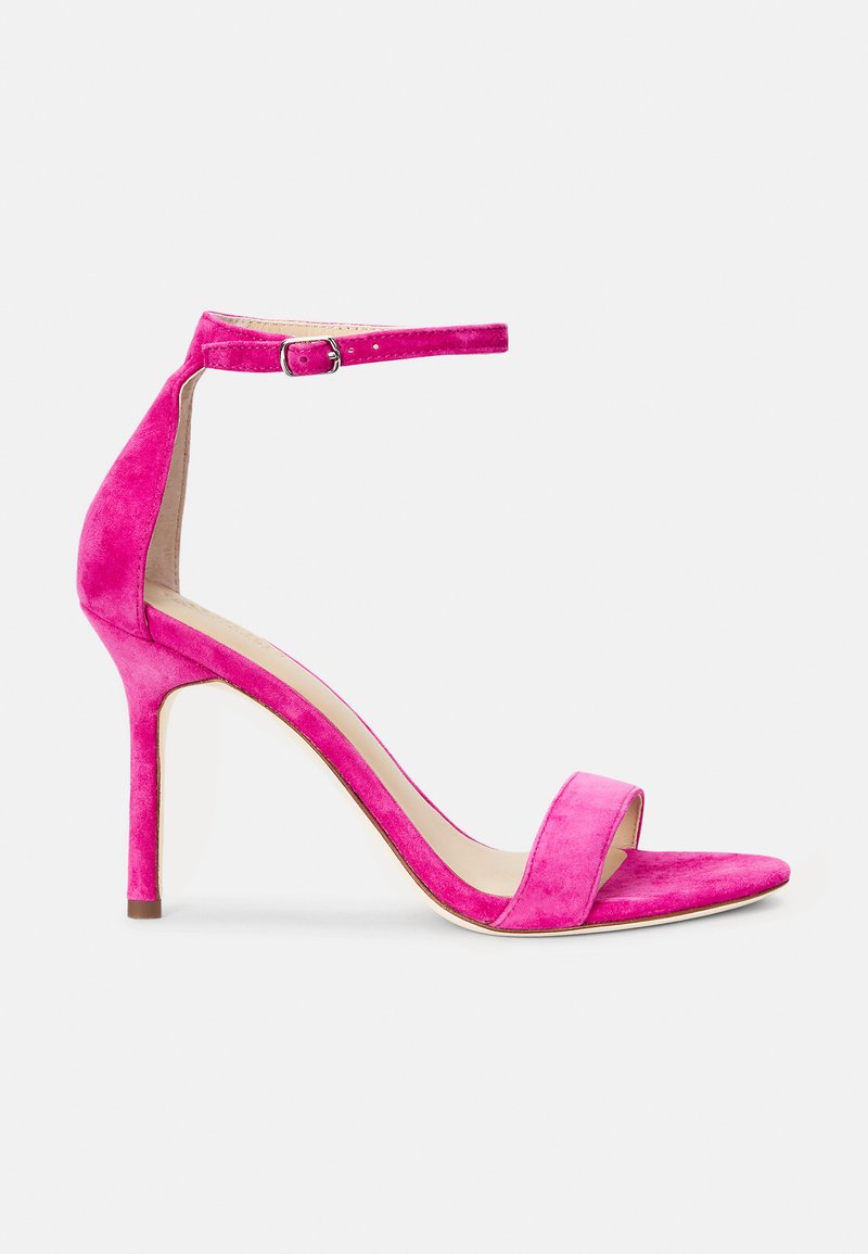 Lauren Ralph Lauren ALLIE SUEDE SANDAL - Sandalen met hoge hak - fuschia berry