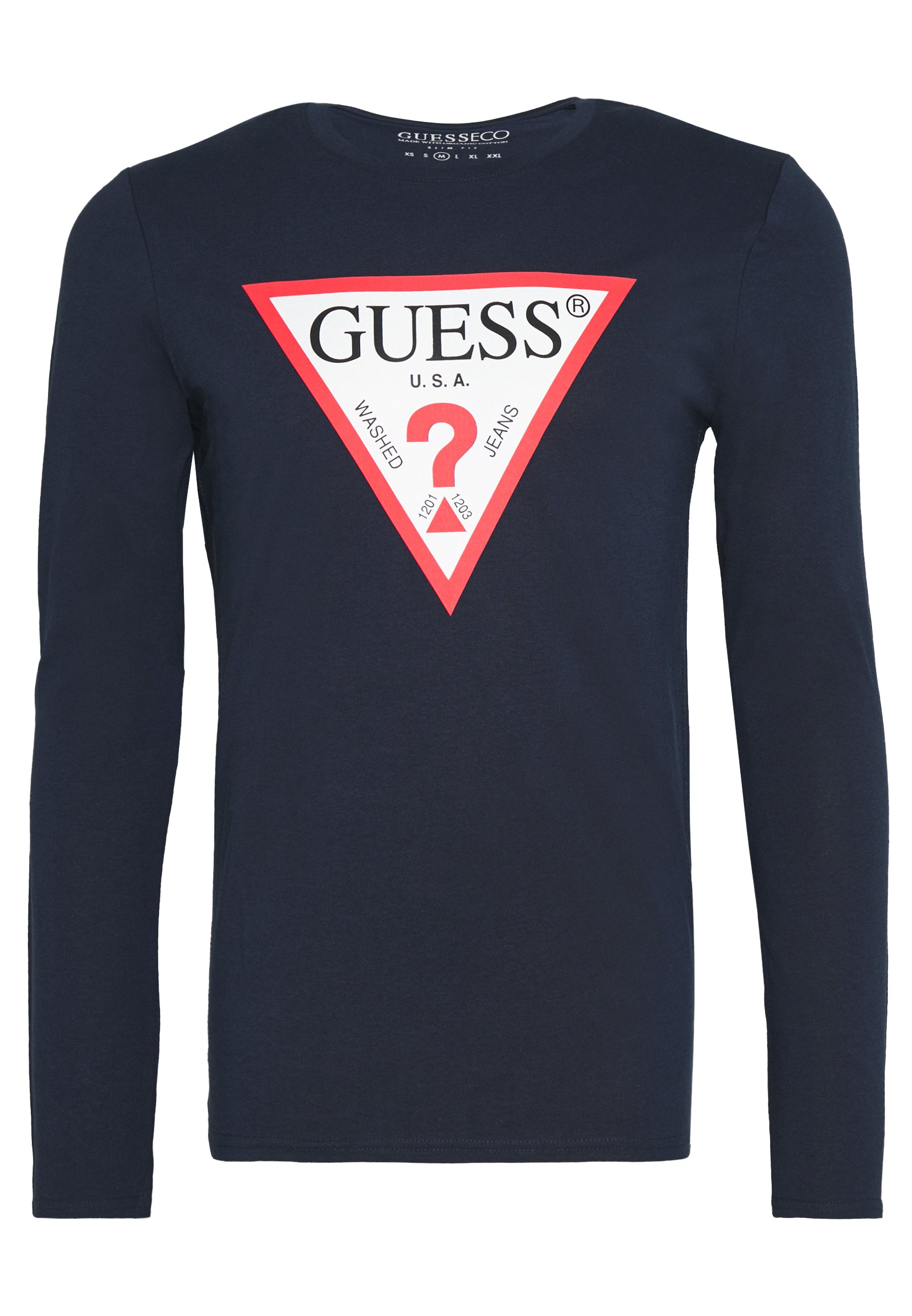 Guess ORIGINAL LOGO Topper langermet blue navy Zalando.no Guess ORIGINAL LOGO - Topper langermet - blue navy