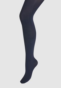 Marina opaka strumpbyxor gjorda av elastiskt material, skräddarsydda med en slät yta och en figurnära form, som täcker benet upp till låret.
