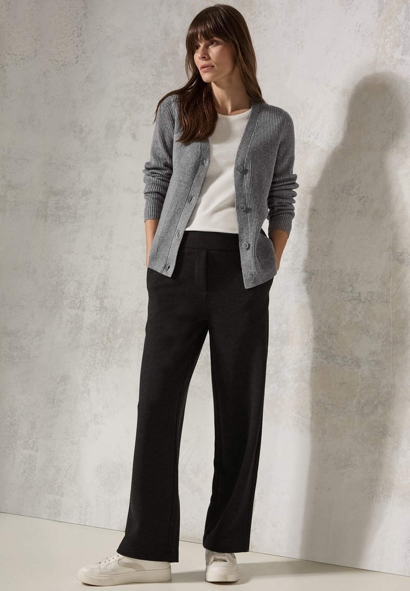 Cecil MIT STRUKTUR - Strickjacke - grau