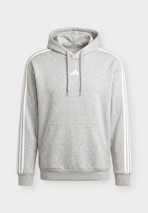 adidas ESSENTIALS 3 STRIPES HOODIE - Hoodie - medium grey heather/white — photo 5
