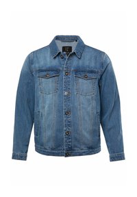 AVEC POCHES POITRINE ET PATTE DE BOUTONNAGE - Giacca di jeans - matte blue denim