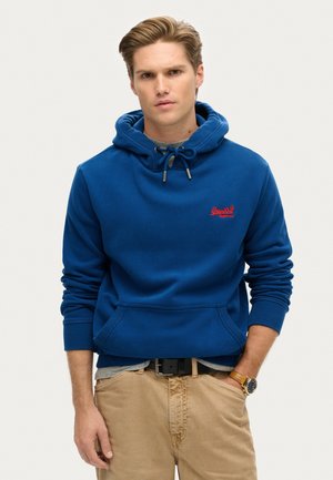 Superdry & Co ESSENTIAL LOGO - Felpa con cappuccio - pilot mid blue