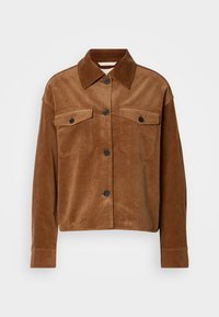 OVERSHIRT BOXY SHAPE MODERN DETAILS - Košilová halenka  - warm brown