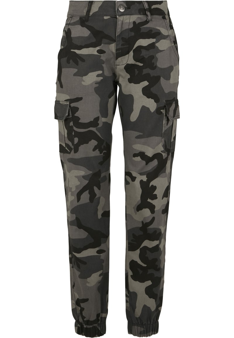 Urban Classics LADIES HIGH WAIST CAMO CARGO PANTS Reisitaskuhousut