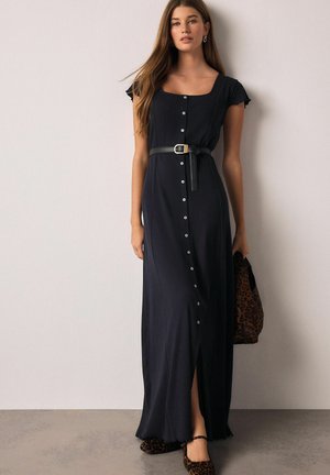 REGULAR FIT-SHORT SLEEVE BUTTON THROUGH - Maksi suknelė - navy blue